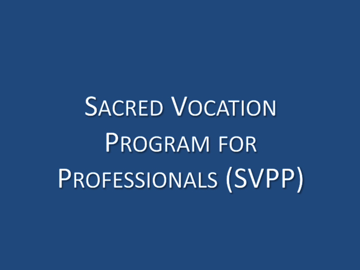 what is the sacred vocation program