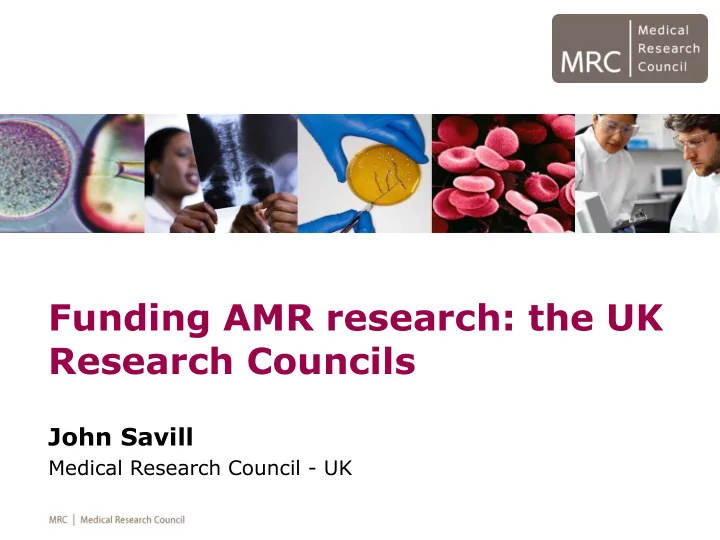 funding amr research the uk