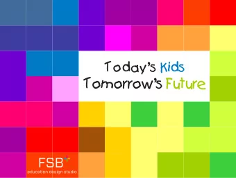 Tomorrows Future  FSB  education design studio MEET YOUR SPEAKER    I think working with