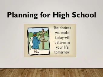 Planning for High School  What are your options?  COLTS NECK  HOWELL HS  FRHSD  HS  Fine &amp;  Law