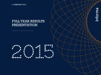 FULL YEAR RESULTS  PRESENTATION  STEPHEN A. CARTER  Group Chief Executive FULL YEAR RESULTS