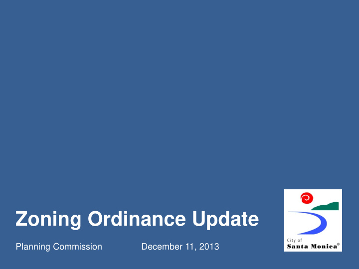 zoning ordinance update