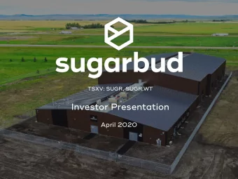 Investor Presentation  April 2020  Disclaimer  Di  ers  Forward Looking Statements. Certain