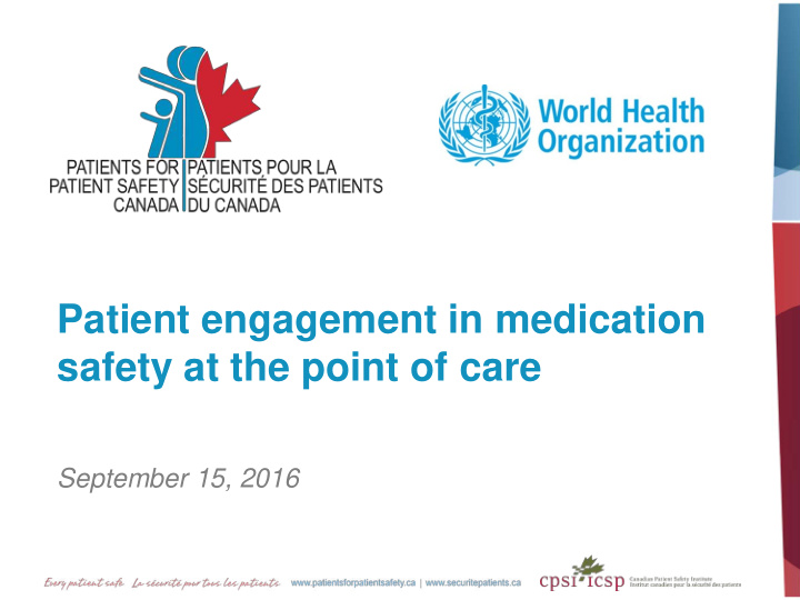patient engagement in medication safety at the point of
