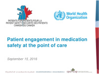 patient engagement in medication safety at the point of