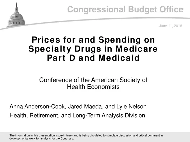 congressional budget office