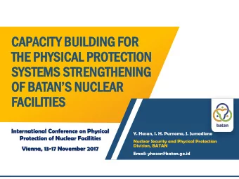 CAP  APACIT  CITY  Y BUILDING  ILDING FO  FOR  TH  THE  E PHYSIC  YSICAL  AL PROTE  TECTION  CTION