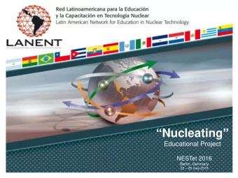 Nucleating   Educational Project  NESTet 2016  Berlin, Germany 22  26 may 2016