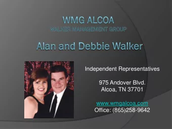 Independent Representatives  975 Andover Blvd.  Alcoa, TN 37701  www.wmgalcoa.com  Office: