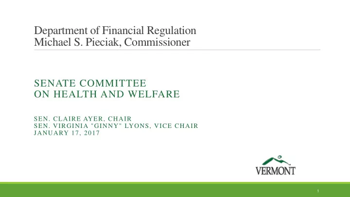 department of financial regulation michael s pieciak