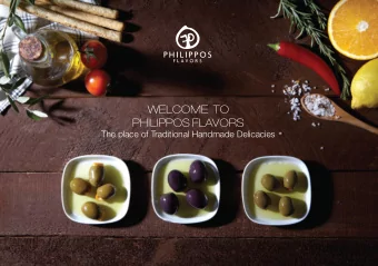 WELCOME  TO  PHILIPPOS FLAVORS  The place of Traditional Handmade Delicacies  ARTA  The place of