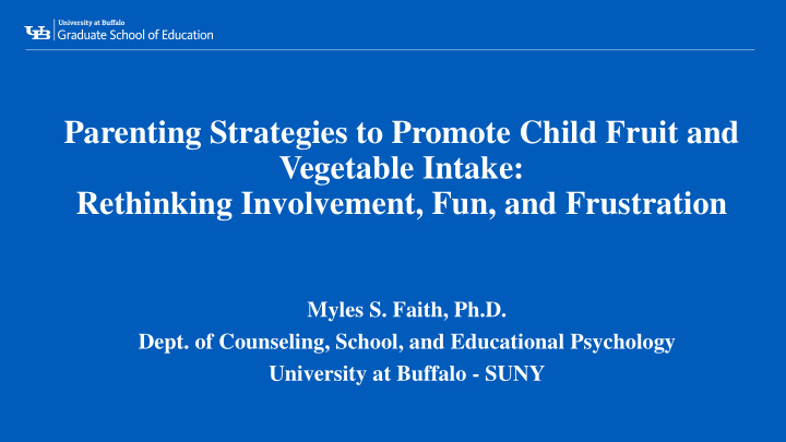 parenting strategies to promote child fruit and vegetable
