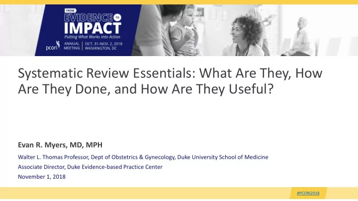 systematic review essentials what are they how are they