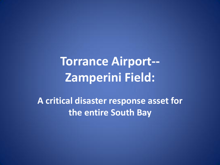 torrance airport zamperini field