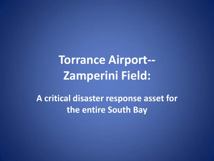 torrance airport zamperini field