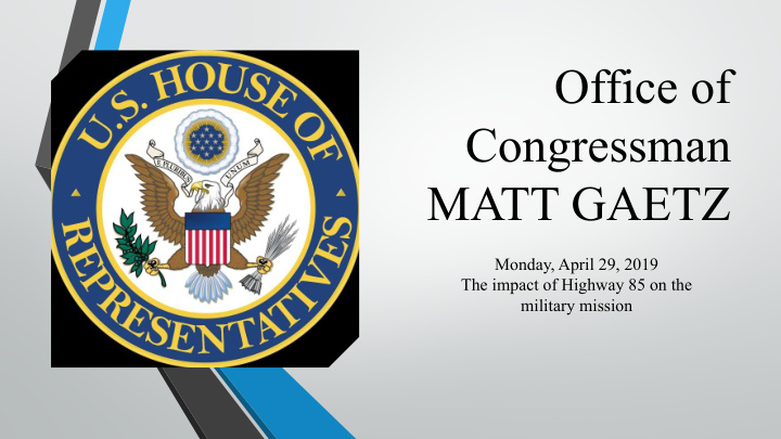 office of congressman matt gaetz