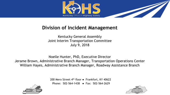division of incident management