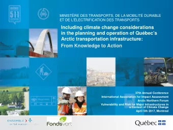 Including climate change considerations  in the planning and operation of Qubecs  Arctic
