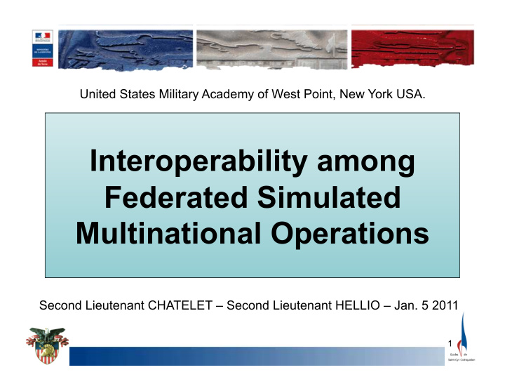 interoperability among federated simulated multinational