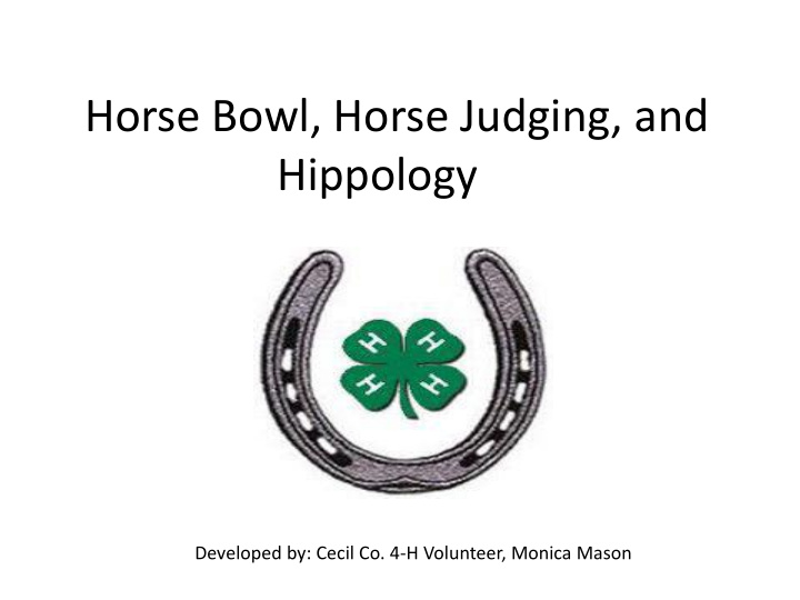 horse bowl horse judging and hippology