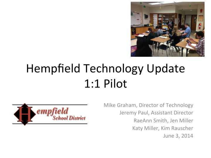 hempfield technology update 1 1 pilot