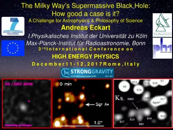 The Milky Ways Supermassive Black Hole:  How good a case is it?  A Challenge for Astrophysics