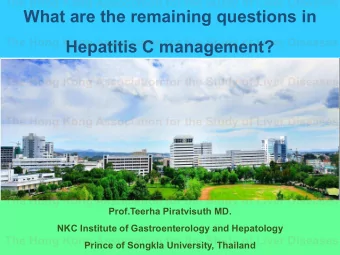 What are the remaining questions in  The Hong Kong Association for the Study of Liver Diseases