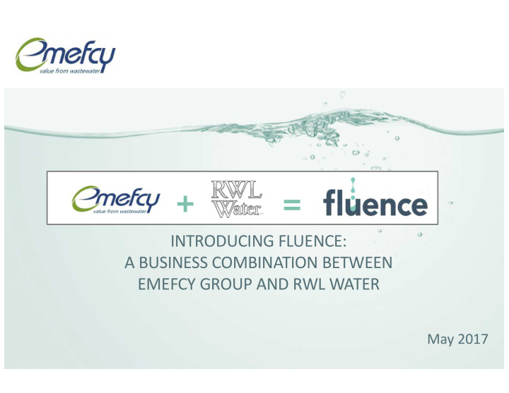 introducing fluence a business combination between emefcy