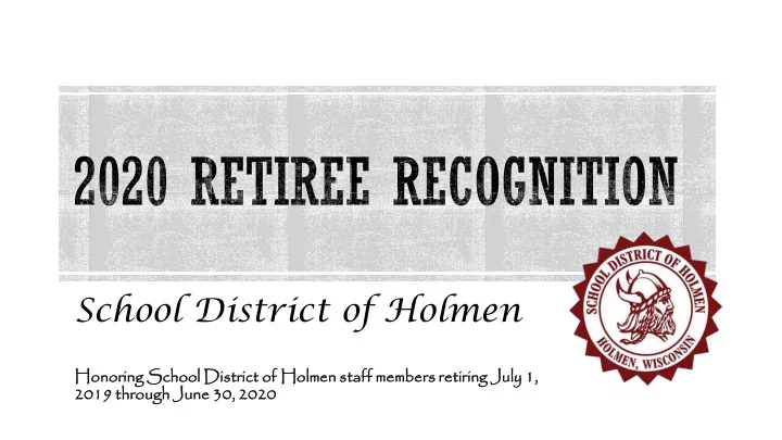 school district of holmen