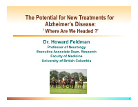 the potential for new treatments for alzheimer s disease