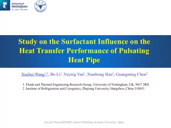 Heat Transfer Performance of Pulsating