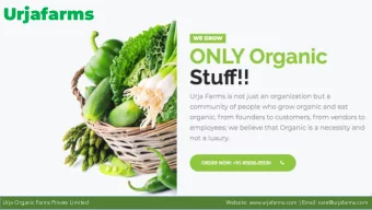 Urjafarms  Urja Organic Farms Private Limited  Website: www.urjafarms.com | Email: