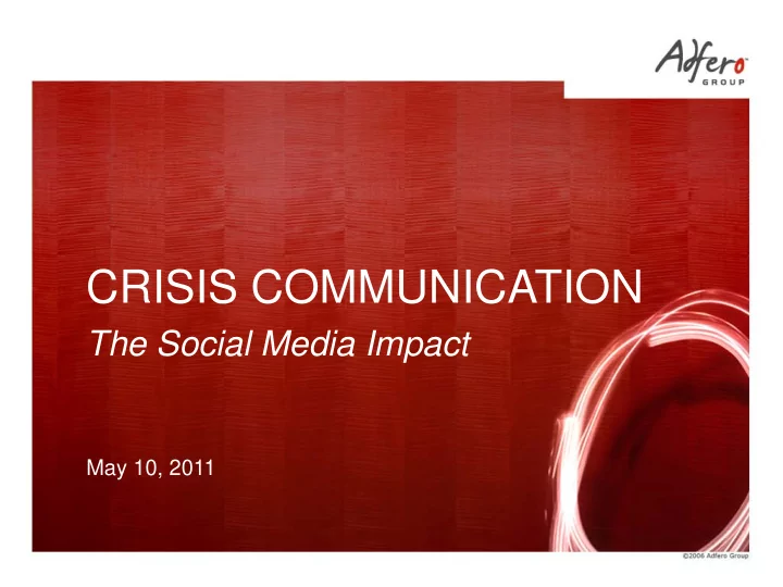 crisis communication