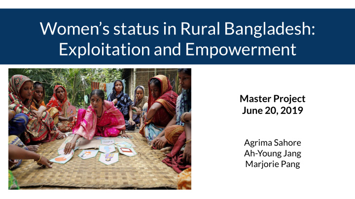 women s status in rural bangladesh exploitation and