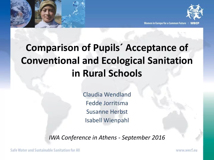 comparison of pupils acceptance of
