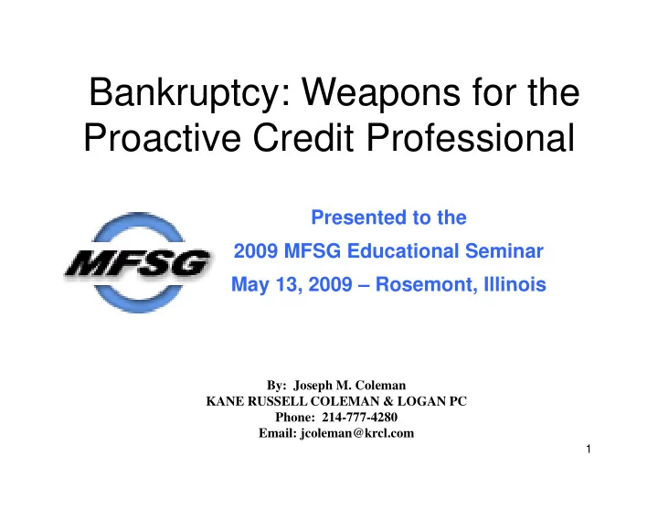 bankruptcy weapons for the bankruptcy weapons for the