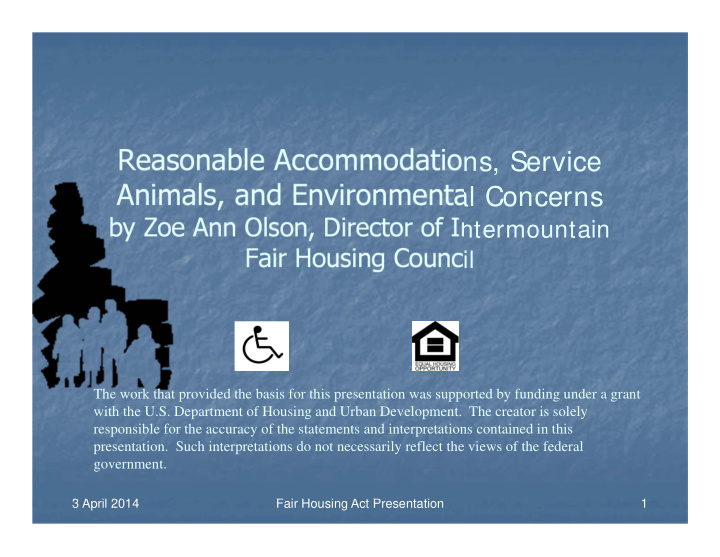 reasonable accommodations service animals and