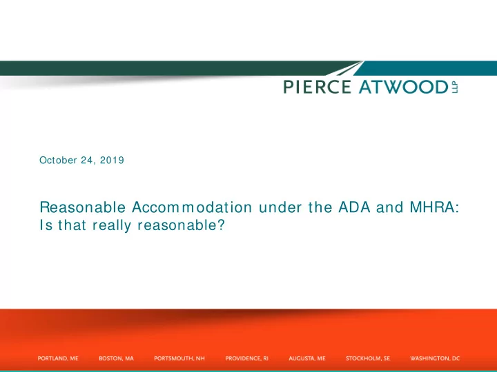 reasonable accommodation under the ada and mhra