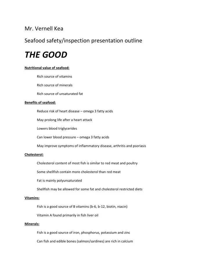 the good