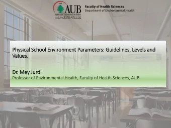 Valu alues .  Dr  Dr. Mey Jur  Jurdi  Professor of Environmental Health, Faculty of Health