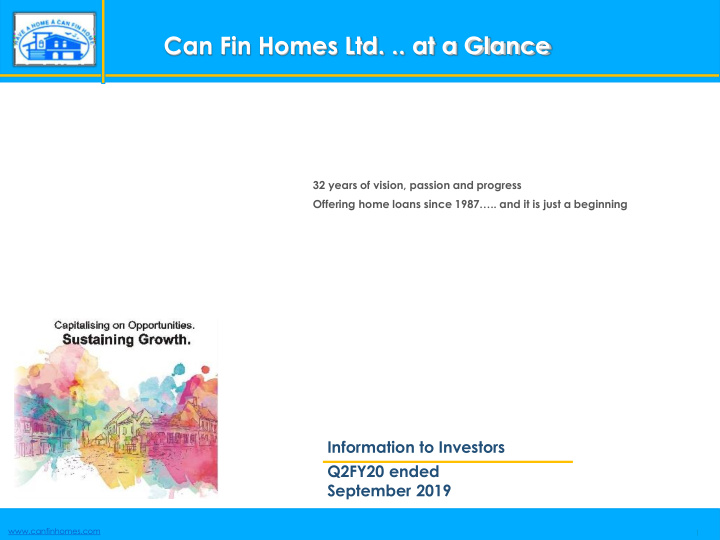 can fin homes ltd at a glance