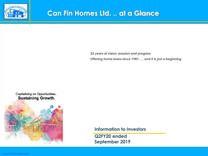 can fin homes ltd at a glance