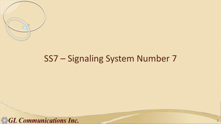 ss7 signaling system number 7