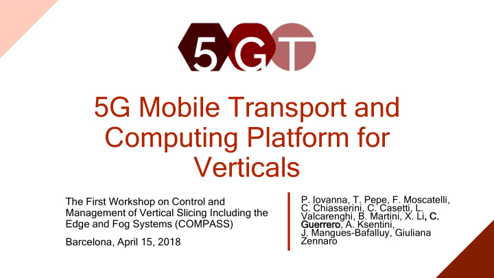 5g mobile transport and