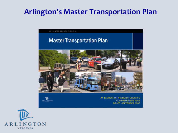 arlington s master transportation plan