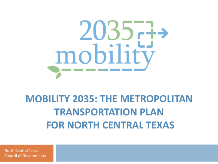 mobility 2035 the metropolitan transportation plan for