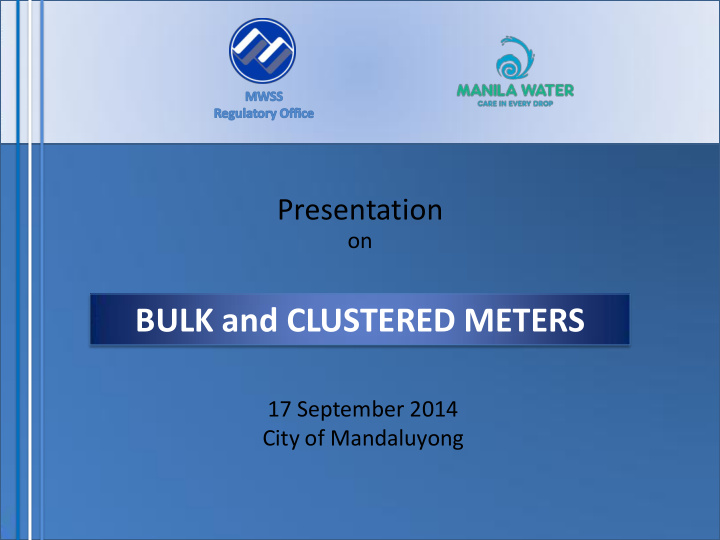 bulk and clustered meters