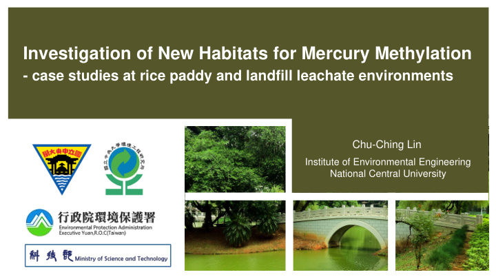 investigation of new habitats for mercury methylation