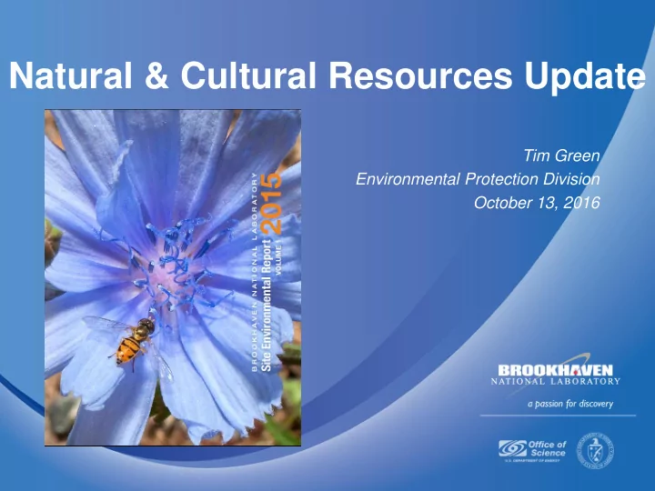natural cultural resources update