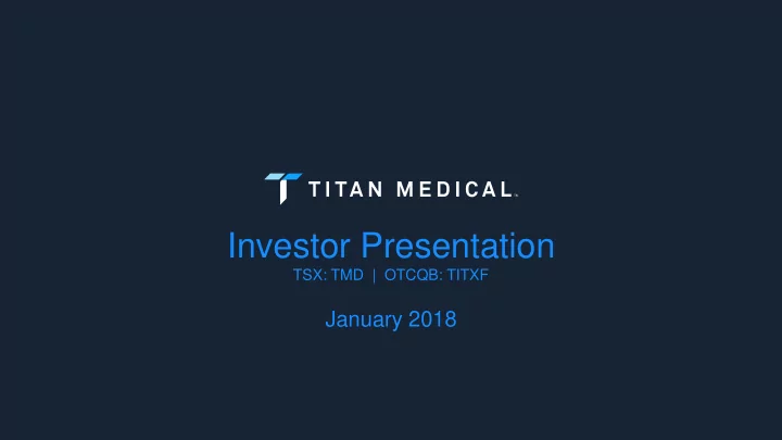 investor presentation